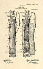 Official Golf Bag US Patent Art Print - Vintage Caddy Golf Club - Antique 110