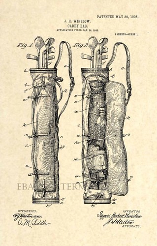 Official golf bag - us, patent
