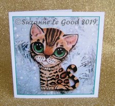 Bengal Cat kitten painting