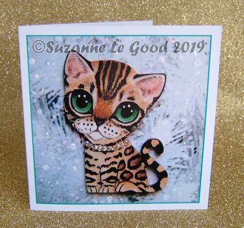 Bengal cat kitten painting - bengal,