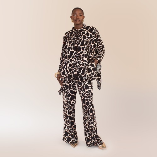 Bronze giraffe women 2pc set - giraffe,