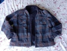 New, Heavy-duty, Wool, Fleece Lined, Lumberjack Jacket. Large 24.5" Ptp 