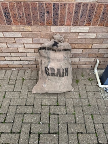 Rustic hessian grain sack - rustic, with