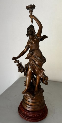 Auguste moreau spelter statue - auguste,