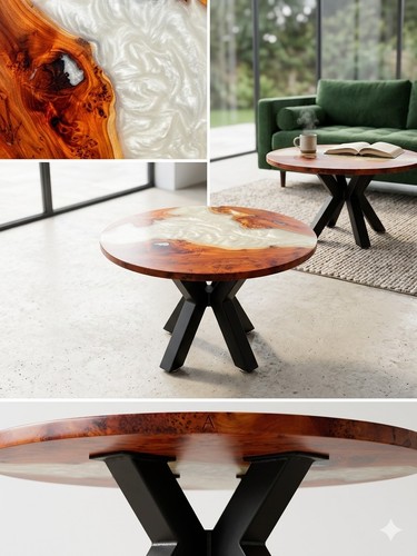 Round coffee table english - table,