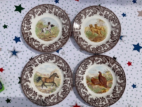 Spode pottery woodland plates - pottery,