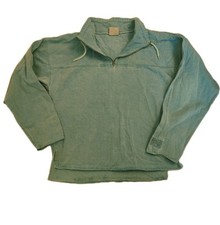 Vtg 90s Adidas Denim Pullover Drawstring Light Teal Wash Jacket 1/4 Zip Mens M