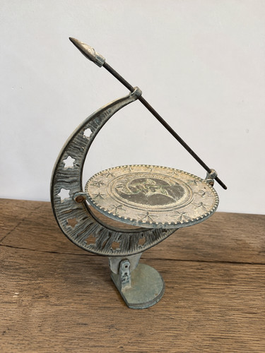 Vintage metal sun face - vintage,