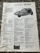 Bond Bug Specification Sheet 