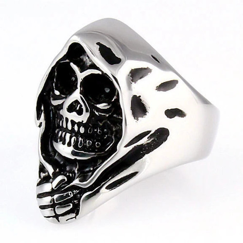 Grim reaper skull ring men - reaper,