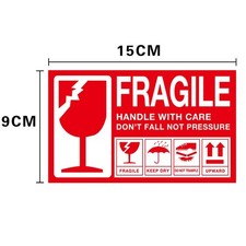 Fragile Glass Parcel Stickers