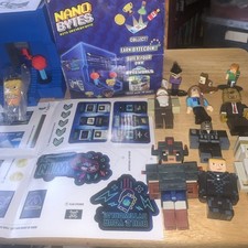 Minecraft Roblox & Tube Heroes figure Bundle - Jada Metals Nanofigs nano bytes