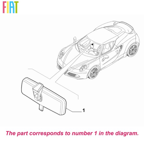 Genuine fiat rear view - genuine,