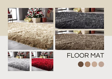 Large Shaggy Rug Fluffy Shimmer Sparkle Carpet Living Room Bedroom  Floor Mat