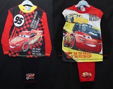 Boy's CARS Pyjamas / Disney Pixar Red & Black LIGHTNING McQUEEN PJs 4-10 years