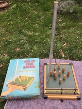 Vintage Kay of London  Pull-Up Table Skittles, Retro Boxed Bar Toy 1960-70s