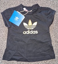 adidas Originals Baby Tshirt 3 Months Black And Gold New With Tag
