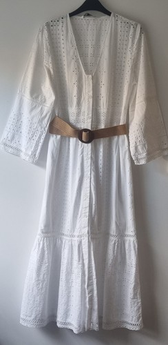 Zara white broderie - white, anglaise