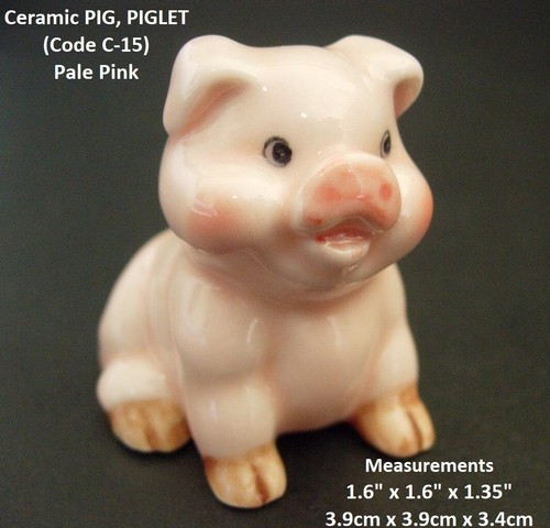 Ceramic pig pink piglet - ceramic,