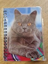 British Blue Cat notebook British Blue cats Notebooks lined A6 Notepad 3D book