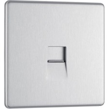 BG Electrical FBSBTS1 S/Steel Telephone Socket