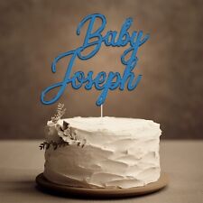 Personalised Baby Shower Cake Topper Custom Any Name Gender Reveal Party