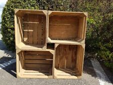 Vintage Wooden Fruit Crate - Rustic Old Bushel Box - Shabby Chic Storage
