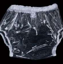 ABDL Adult baby Transparent glass clear Plastic Pants PVC TPU Large Rubbery