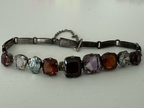 Vintage gemstone bracelet - gemstone,