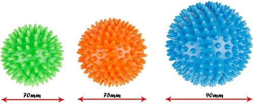 Spiky massage balls set - -, of