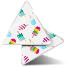 2 x Triangle Stickers 10 cm -