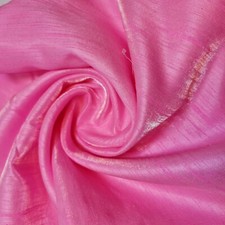 Candy Pink Faux Raw Silk