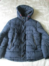 M&S Outdoor Expedition- boys quilted fleecy lined navy puffer jacket - Age 9-10