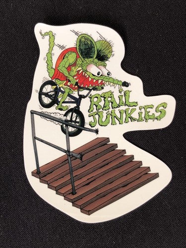 Rat fink sticker - fink, “rail