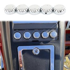 For Honda Goldwing 1500 GL1500 1988-2000 Chrome Radio Stereo Knobs Covers Cap