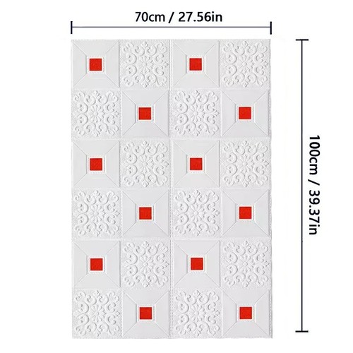Tile brick wall sticker - 3d,