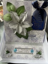 Handmade 8 X 8 Easel Christmas Card, Boxed New