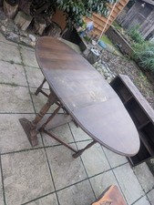 Oval Gate Legged Drop Leaf Occasional Table Vintage