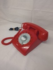 Retro Steepletone RED Reproduction Rotary Dial Landline Desk Phone Model STP1960