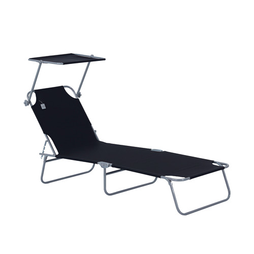Outsunny folding sun lounger - outsunny,