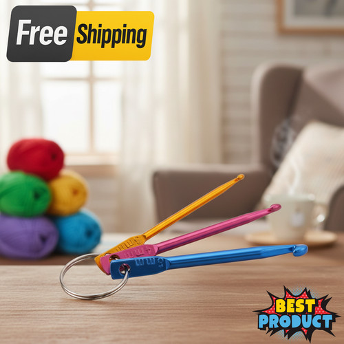 3pcs aluminium crochet hooks - aluminium,