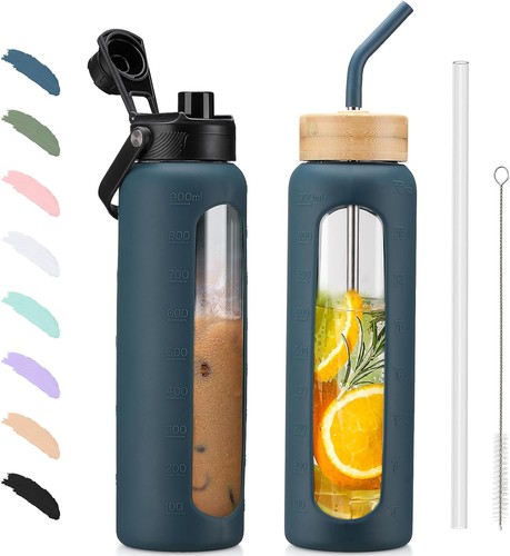 900ml glass water - bottle, with