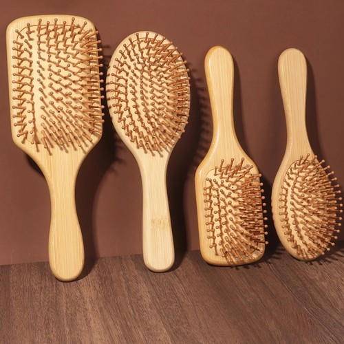 Natural bamboo wooden hair - natural,