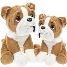 Large Cute Sitting British English Bulldog Dog Puppy Teddy Super Soft Plush Toy