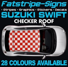 to fit SUZUKI SWIFT CHECKER ROOF GRAPHICS STICKERS STRIPES DECALS SPORT SZ-R