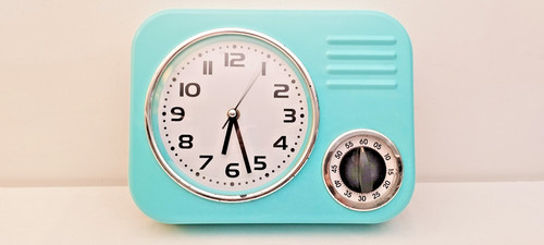 Retro kitchen wall - kitchen, clock