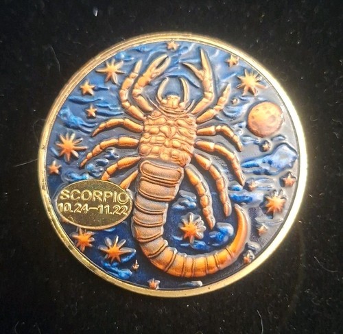 Zodiac coin scorpio 4cm - zodiac,