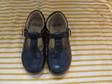 Girls Clarks  Kids NAVY  / Dark Blue T-Bar Shoes Size 10F