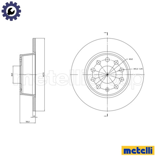 Brake disc 1863c - 23-1863c, for