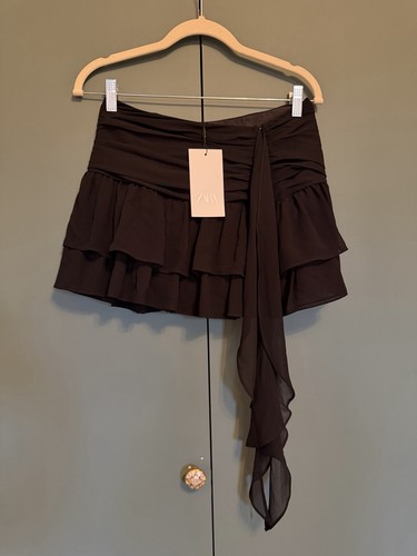 Nwt zara black ruffle - nwt, skort
